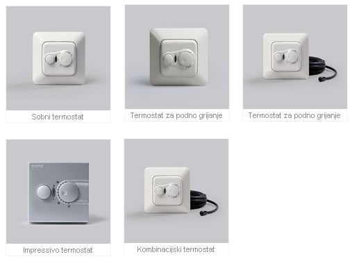 Kontrolni uređaji (termostati) za podno grijanje