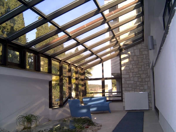 Stakleno krovište sa samonosivim aluminijskim profilima (Hotel - Hostin, Poreč)