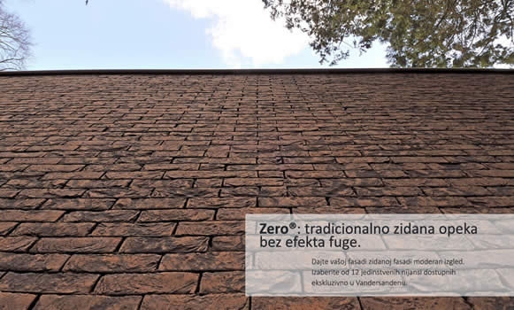 Zero: tradicionalno zidana opeka bez efekta fuge