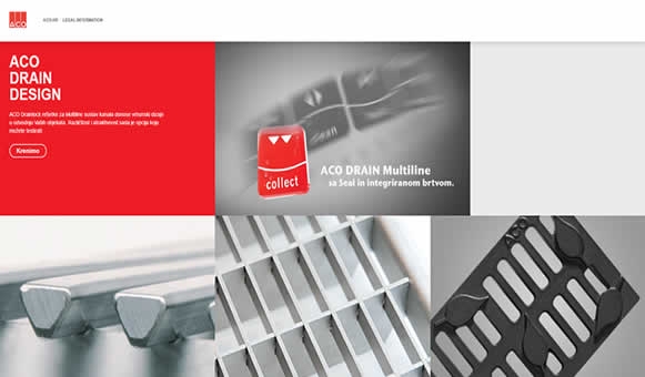 ACO DRAIN DESIGN - konfigurator pokrovnih rešetki za ACO kanale linijske odvodnje