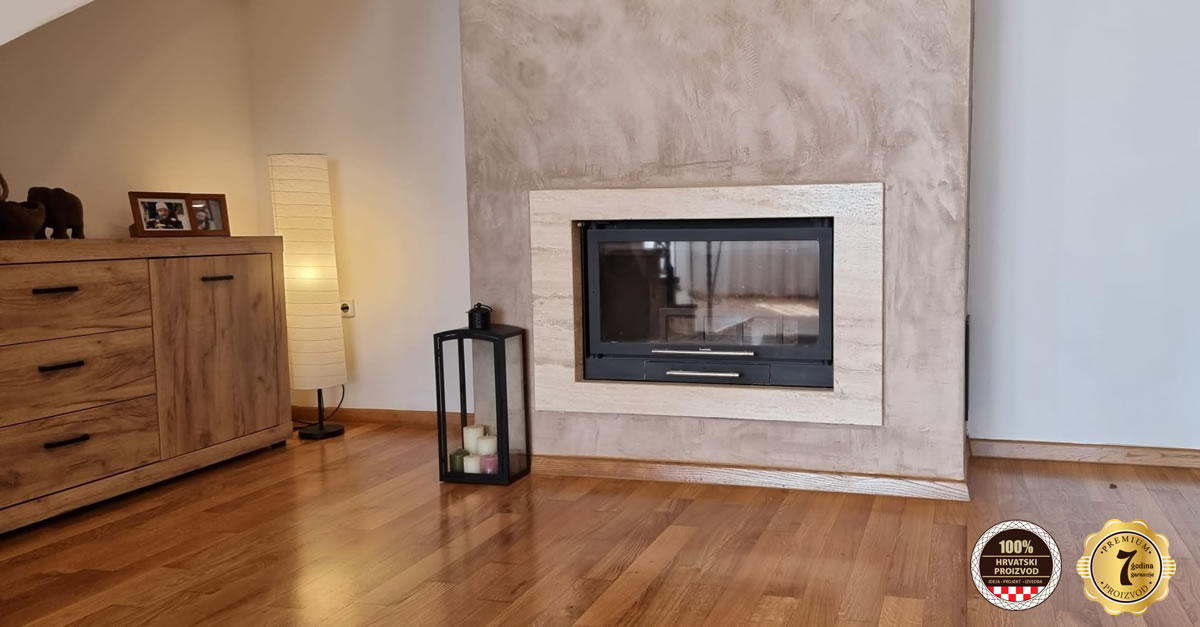 Kamin na drva koji se spaja na sustav za centralno grijanje