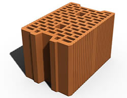 Blok opeka 25 U+Z LEIERTHERM 25x37,5x23,8 cm