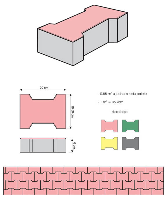 BETONSKI OPLOČNIK H