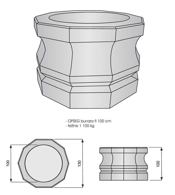 BETONSKI OPSEG ZA BUNAR 100 cm