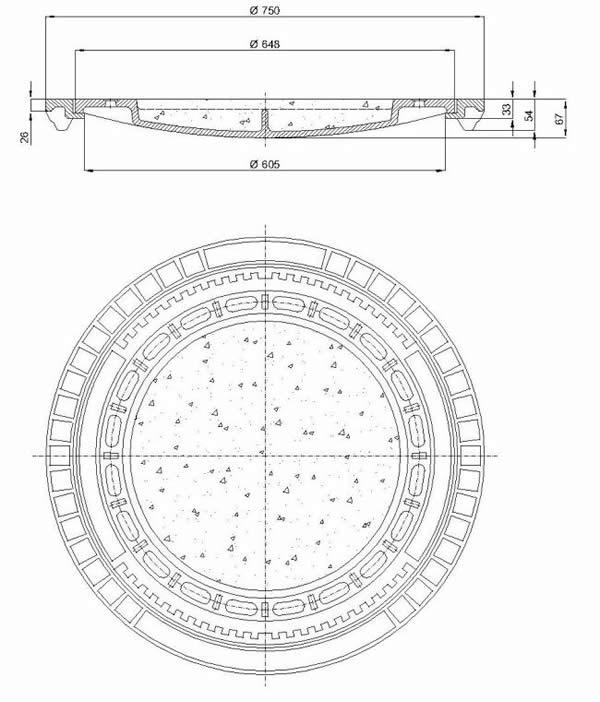 Okrugli kanalizacijski poklopci Ø 600 mm, puni - art. 301B, 302B, 303B