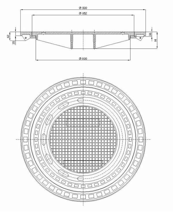 Okrugli kanalizacijski poklopci Ø 600 mm, sa ili bez ventilacije